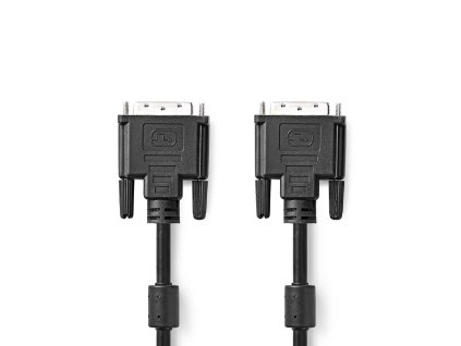 DVI kabel | DVI-D 24+1 Zástrčka | DVI-D 24+1 Zástrčka | 2560x1600 | Poniklované | 2.00 m | Přímý | PVC | Černá | Label
