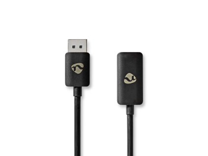 DisplayPort adaptér | DisplayPort Zástrčka | Výstup HDMI™ | 8K@30Hz | Poniklované | Přímý | 0.20 m | Kulatý | TPE | PVC | Černá | Box