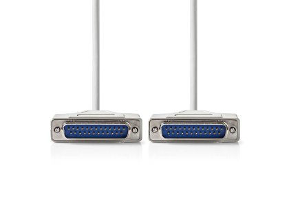 Nedis datový kabel RS232 zástrčka D-Sub 25-pin - zástrčka D-Sub 25-pin, 2 m, slonovinová (CCGL52100IV20)