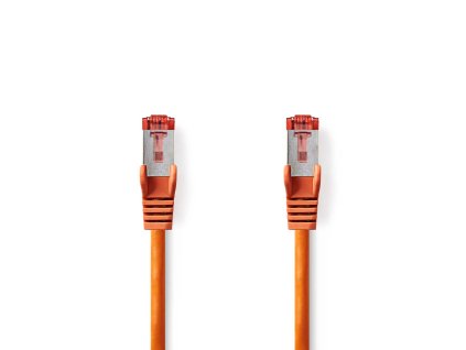 Nedis síťový kabel S/FTP CAT6, zástrčka RJ45 - zástrčka RJ45, 8 m, LSZH, oranžová (CCGL85221OG50)