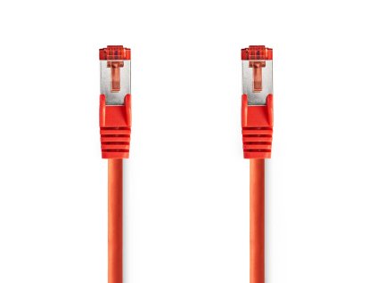 Nedis síťový kabel S/FTP CAT6, zástrčka RJ45 - zástrčka RJ45, 15 m, LSZH, červená (CCGL85221RD150)