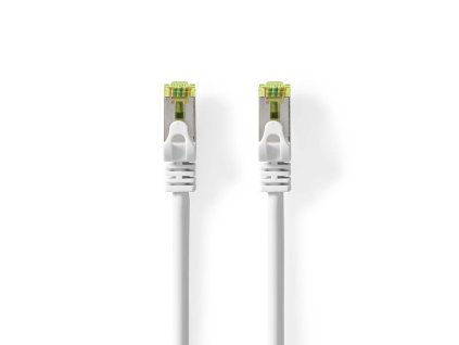 Nedis síťový kabel S/FTP CAT7, zástrčka RJ45 - zástrčka RJ45, 10 m, Snagless, LSZH, bílá (CCGL85420WT100)