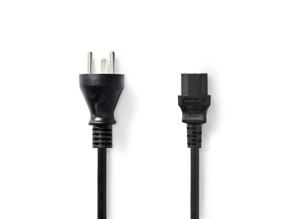 Nedis napájecí kabel zástrčka typ K (Dánsko) - IEC320-C13 černá, 2 m (CEGL11400BK20)