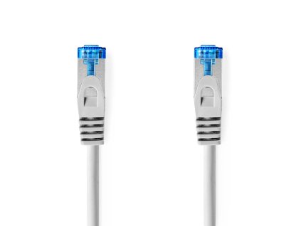 Síťový kabel CAT6a | S / FTP | RJ45 Zástrčka | RJ45 Zástrčka | 1.00 m | Snagless | Kulatý | LSZH | Šedá | Label