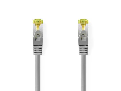 Síťový kabel Cat 8.1 | S / FTP | RJ45 Zástrčka | RJ45 Zástrčka | 3.00 m | Kulatý | LSZH | Šedá | Label