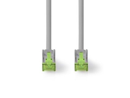 Síťový kabel Cat 8.1 | S / FTP | RJ45 Zástrčka | RJ45 Zástrčka | 15.0 m | Kulatý | LSZH | Šedá | Label