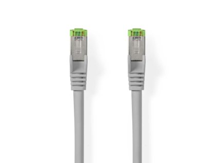 Síťový kabel Cat 8.1 | S / FTP | RJ45 Zástrčka | RJ45 Zástrčka | 20.0 m | Kulatý | LSZH | Šedá | Label
