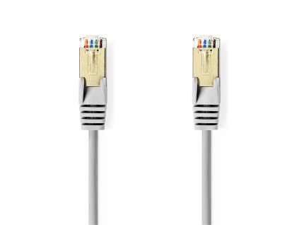 Síťový kabel CAT5e | SF / UTP | RJ45 Zástrčka | RJ45 Zástrčka | 10.0 m | Kulatý | PVC | Šedá | Box