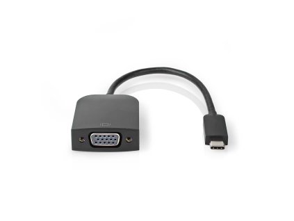 USB-C™ Adaptér | USB 3.2 Gen 1 | USB-C™ Zástrčka | VGA Zásuvka | 1920x1200 | 5 Gbps | 0.20 m | Kulatý | Poniklované | PVC | Černá | Box