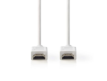 High Speed HDMI™ kabel s Ethernetem | Konektor HDMI ™ | Konektor HDMI ™ | 4K@60Hz | ARC | 18 Gbps | 2.00 m | Kulatý | PVC | Bílá | Label