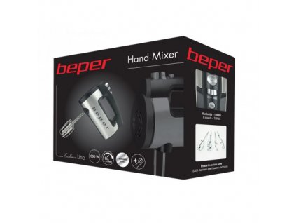 BEPER BP350 ruční nerezový šlehač Excelence Line, 6 rychlostí + Turbo, 600W