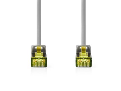 Nedis síťový kabel S/FTP CAT7, zástrčka RJ45 - zástrčka RJ45, 0.25 m, Snagless, LSZH, šedá (CCGL85420GY025)
