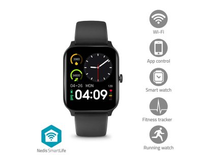 Hodinky SmartLife | LCD | IP68 | Maximální provozní doba: 14400 min | Android™ / IOS | Černá