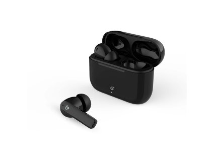Nedis HPBT2425BK Bluetooth bezdrátová sluchátka do uší, ENC, 24 hod. výdrž, nabíjecí pouzdro, černá
