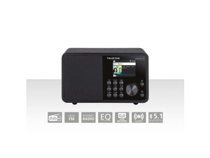 DIRA M 1 A EWF Kompaktní monofonní multifunkční rádio černé barvy