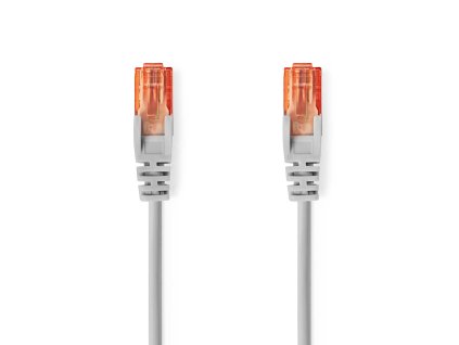 Síťový kabel CAT6 | RJ45 Zástrčka | RJ45 Zástrčka | U/UTP | 3.00 m | Kulatý | PVC | Šedá | Label