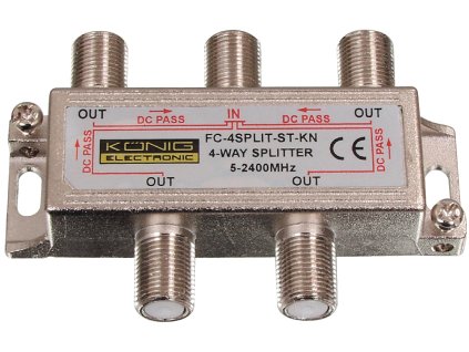 König FC-4SPLT-ST-KN pasivní anténní rozbočovač 5-2400 MHz 11.5 dB - 4x výstup