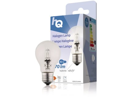 HQ halogenová žárovka E27 A55 230V 28W 370lm 2800K, HQHE27CLAS002