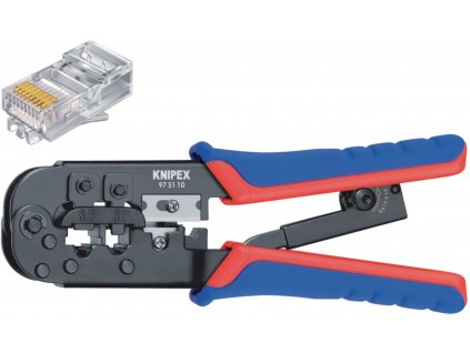 Krimpovací kleště RJ11, RJ12, RJ45 (KNIPEX 97 51 10 SB)