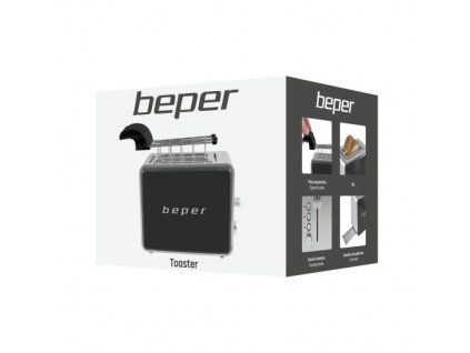 BEPER BT001-N topinkovač 2 plátky 750W, černý