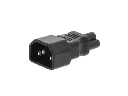 Redukce napájecí síťová IEC-320-C14 na IEC-320-C5 mickey mouse černá (VLEP11920B)