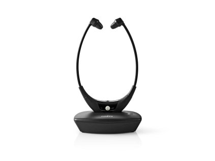 Nedis HPRF000BK FM bezdrátová sluchátka in-ear s dobíjecí základnou