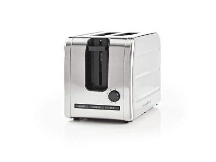 Nedis KABT210EAL topinkovač, 1050 W, 2 široké otvory, nerez