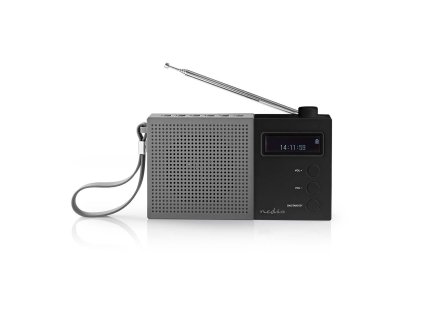Nedis RDDB2210BK radiopřijímač digital DAB+ / FM / Budík / 4.5 W šedá/černá