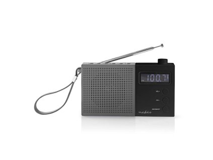 Nedis RDFM2210BK radiopřijímač FM / Budík / 2.1 W šedá/černá