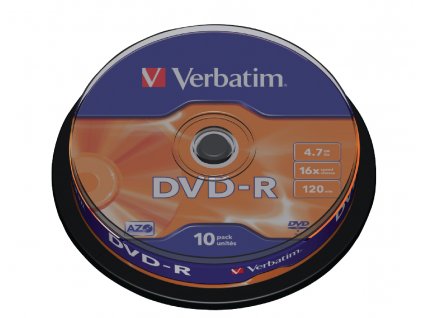 DVD-R Verbatim 4.7 GB - 16x, 10ks-cake (DVDVER00070B)