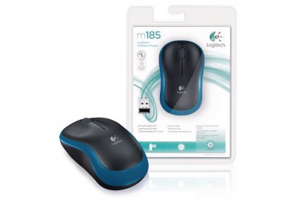 Logitech M185B bezdrátová myš 800 dpi, modrá