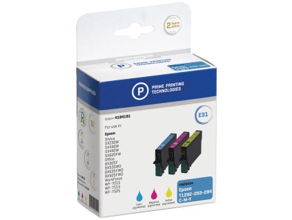 Cartridge 4184191 Nahrazuje Epson T1292/3/4 Azurová / Fialová / Žlutá 12.4 ml