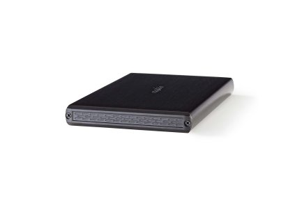 Nedis HDDE25200BK externí box pro pevný disk 2.5" SATA II, USB 2.0, hliník, černý