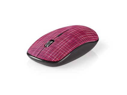 Nedis MSWS500PK bezdrátová myš, 1600 dpi, 3 tlačítka, textil růžová