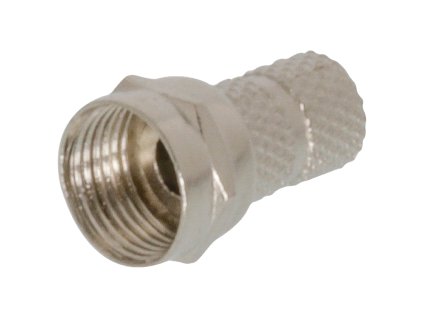 F-Konektor 5.5 mm Zástrčka Kov Stříbrná