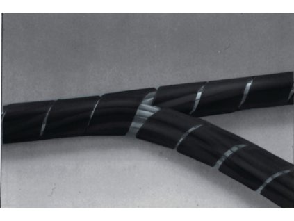 Bužírka vinutá 15 - 100 mm, 10 m, černá (SWB KS-19BLACK)
