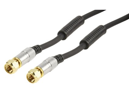 Anténní Kabel F Zástrčka - F Zástrčka 10.0 m černá (HQSS1527/10)