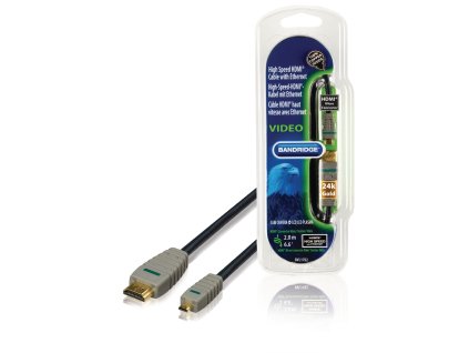 High Speed HDMI Kabel s Ethernetem HDMI Konektor - HDMI Micro Konektor 2.00 m Modrá