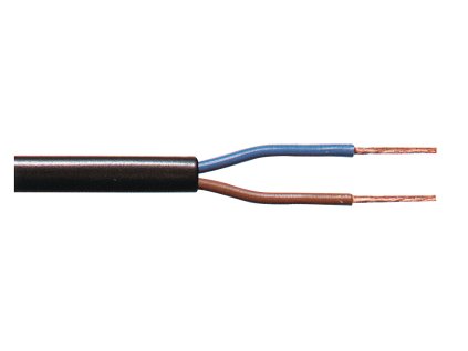 Napájecí Kabel na Cívce 2x 0.75 mm? 100 m Černá