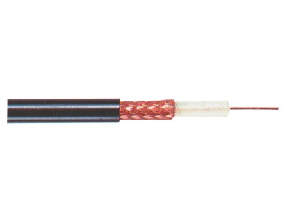 Tasker RG59BU měděný koaxiální kabel RG59U, 6.3 mm, 100 m, černá (TASR-RG59BU)