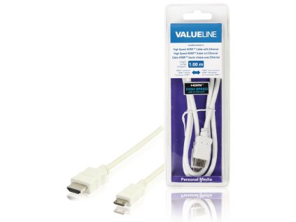 High Speed HDMI Kabel s Ethernetem HDMI Konektor - HDMI Mini Konektor 1.00 m Bílá