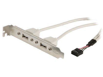 PC záslepka USB 2.0, 2x USB A, 50 cm, 1x 10pin, paralelní zapojení (VLCP74800E05)