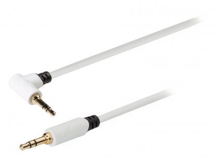 König KNM22600W05 propojovací audio kabel zástrčka jack 3.5mm - úhlová zástrčka jack 3.5mm, 0.5 m, bílá