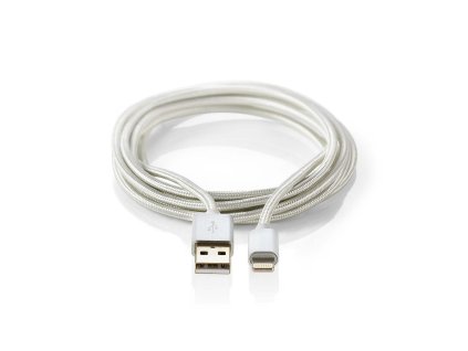 Synchronizační a nabíjecí kabel | Apple Lightning 8-pin Zástrčka - USB A Zástrčka | 1 m | Hliník