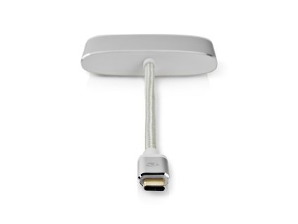 Kabel s Multi Adaptérem USB Typ-C | Typ-C Zástrčka - USB A Zásuvka + VGA Zásuvka + USB Typ-C Zásuvka | 0,2 m | Hliník