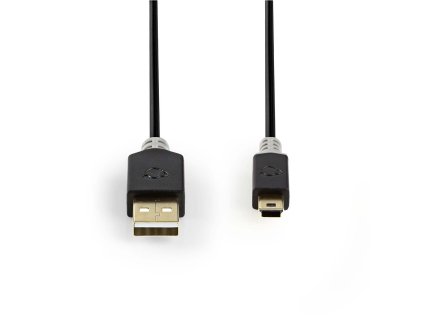 USB 2.0 kabel | A Zástrčka - Mini 5-Pin Zástrčka | 2 m | Antracit