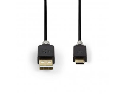 Nedis CCBW60600AT10 propojovací kabel USB 2.0 zástrčka USB A - zástrčka USB C, 1 m, antracit