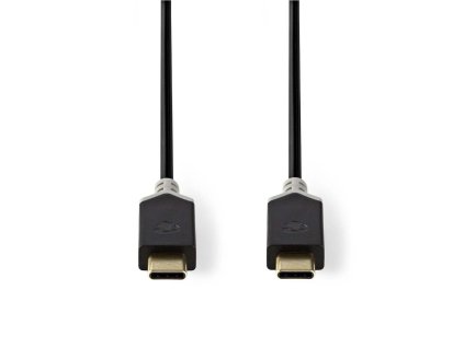 Nedis CCBW60700AT10 propojovací kabel USB 2.0 zástrčka USB C - zástrčka USB C, 1 m, antracit