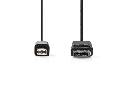 Nedis propojovací kabel zástrčka Mini DisplayPort – zástrčka DisplayPort, 2 m, černá (CCGP37400BK20)