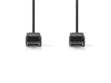 Nedis propojovací kabel zástrčka DisplayPort – zástrčka DisplayPort, 2 m, černá (CCGP37010BK20)